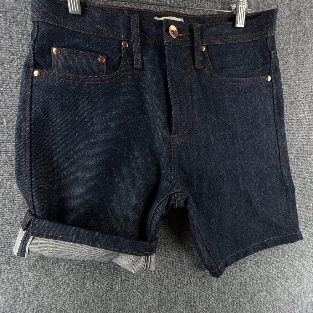 Unbranded Brand Selvedge Raw Denim Shorts Tapered Designer Size ACTL 31X8